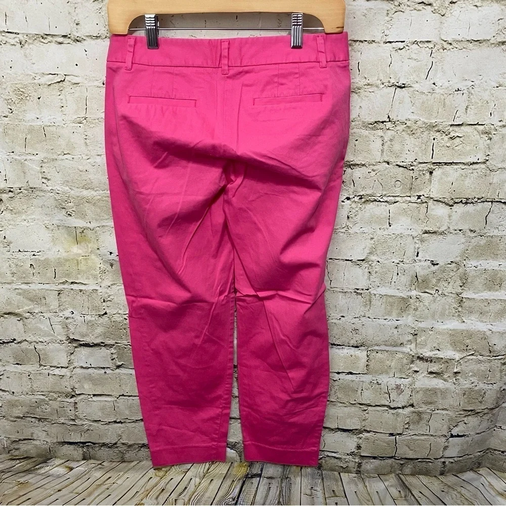 J Crew Hot Pink City Fit Crop Capri Pants